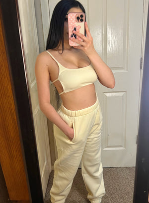 Gia Pant Set - (Cream)