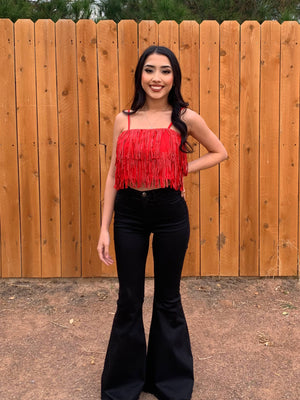 Fernanda Fringe Top (Red)